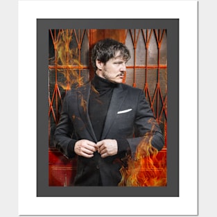 Pedro Pascal on Fire Posters and Art